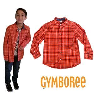 GYMBOREE | Orange | PLAID SHIRT